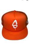 Orange Trucker Fitted baseball hat