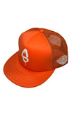 Orange Trucker Fitted baseball hat