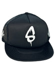 Black Trucker Fitted baseball hat