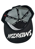 Black Drip Trucker Fitted baseball hat