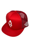 RED Trucker Fitted baseball hat