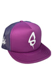 Purple Trucker Fitted baseball hat