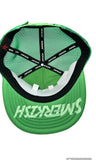 Green Drip Trucker Fitted baseball hat