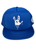 Royal Blue Drip Trucker Fitted baseball hat