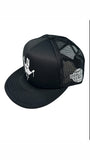 Black Drip Trucker Fitted baseball hat